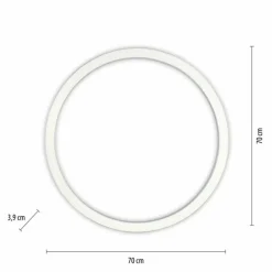 Luminaires Paul Neuhaus Plafonnier Paul Neuhaus PURE-LINES LED Argenté, 1 lumière, Télécommandes* Éclairage Led