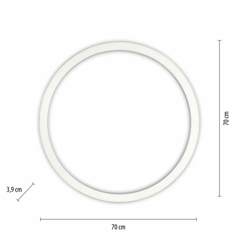 Luminaires Paul Neuhaus Plafonnier Paul Neuhaus PURE-LINES LED Argenté, 1 lumière, Télécommandes* Éclairage Led