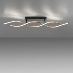 Lampes Dorées-Luminaires Paul Neuhaus Plafonnier Paul Neuhaus POLINA LED Noir, 1 lumière