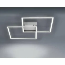 Paul Neuhaus Q-Serie Plafonnier Paul Neuhaus Q-Inigo LED Acier inoxydable, 2 lumières, Télécommandes* Éclairage Led