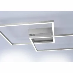 Paul Neuhaus Q-Serie Plafonnier Paul Neuhaus Q-Inigo LED Acier inoxydable, 2 lumières, Télécommandes* Éclairage Led