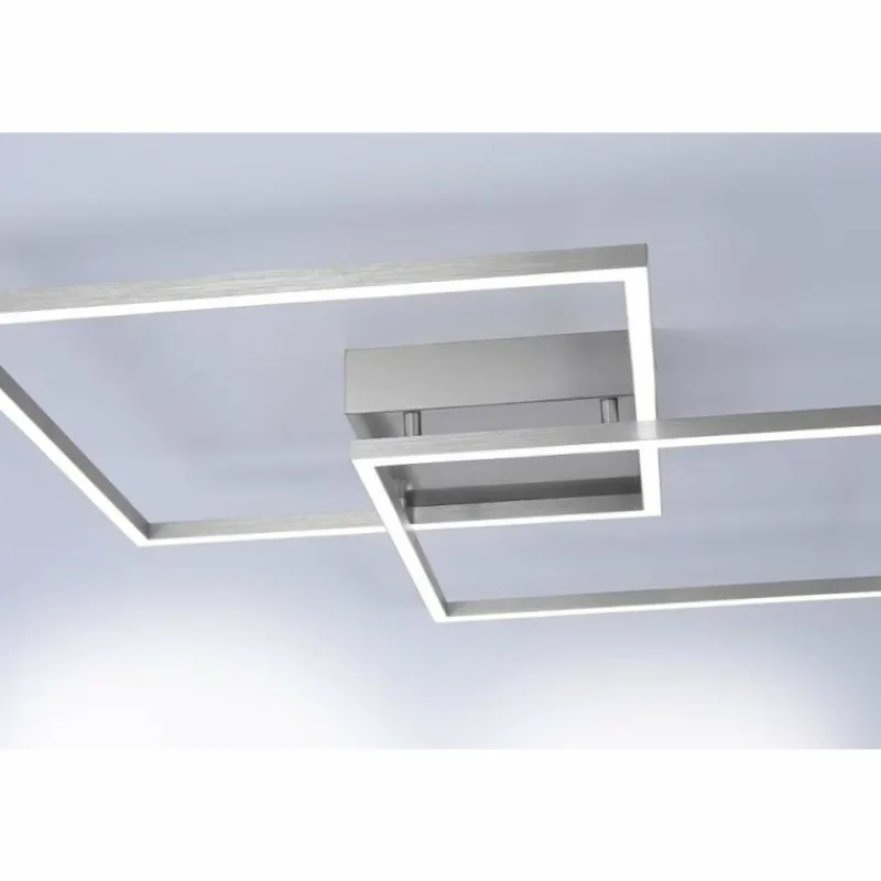 Paul Neuhaus Q-Serie Plafonnier Paul Neuhaus Q-Inigo LED Acier inoxydable, 2 lumières, Télécommandes* Éclairage Led
