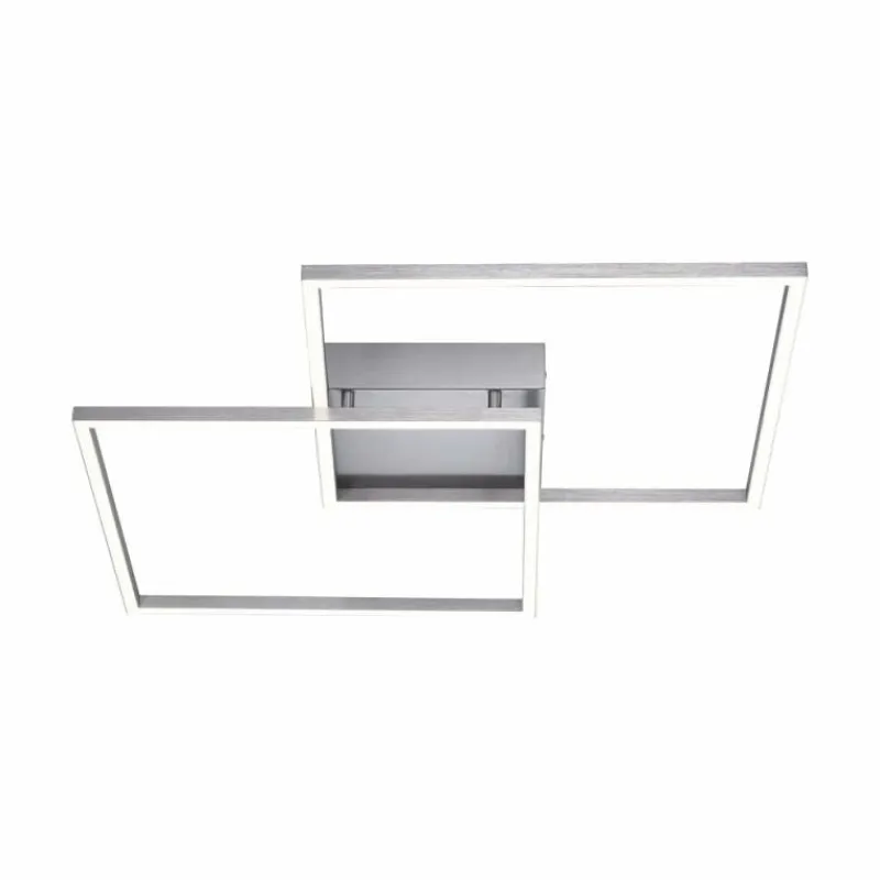 Paul Neuhaus Q-Serie Plafonnier Paul Neuhaus Q-Inigo LED Acier inoxydable, 2 lumières, Télécommandes* Éclairage Led