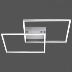 Paul Neuhaus Q-Serie Plafonnier Paul Neuhaus Q-Inigo LED Acier inoxydable, 2 lumières, Télécommandes* Éclairage Led