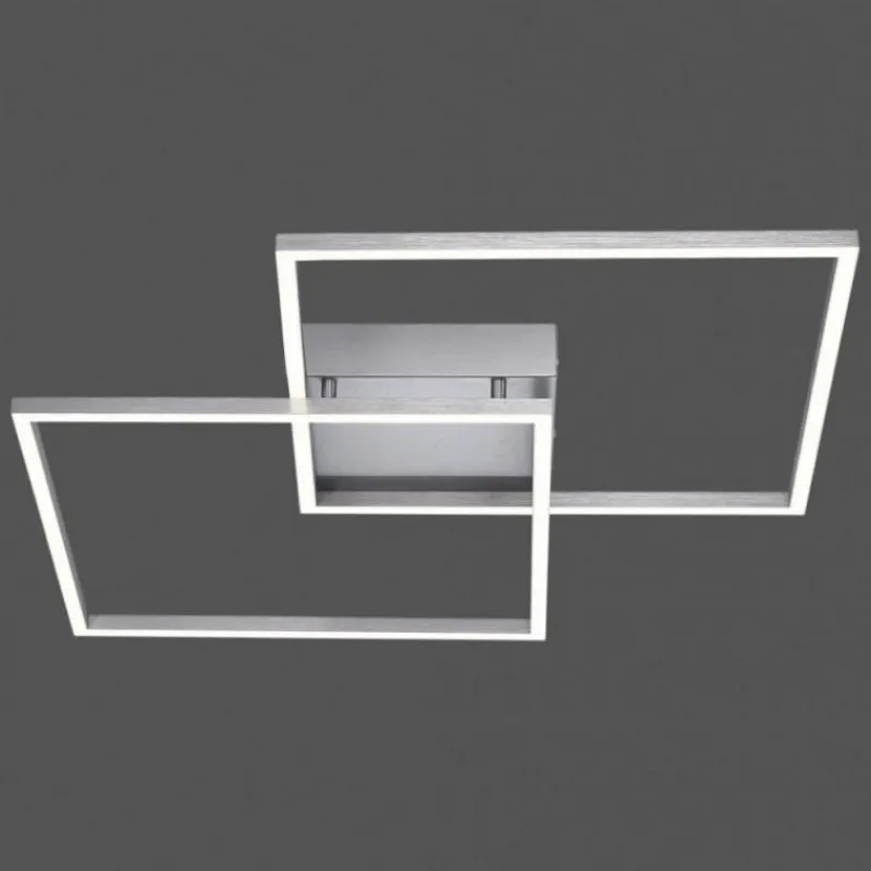 Paul Neuhaus Q-Serie Plafonnier Paul Neuhaus Q-Inigo LED Acier inoxydable, 2 lumières, Télécommandes* Éclairage Led