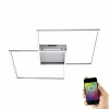Paul Neuhaus Q-Serie Plafonnier Paul Neuhaus Q-Inigo LED Acier inoxydable, 2 lumières, Télécommandes