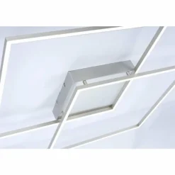 Paul Neuhaus Q-Serie Plafonnier Paul Neuhaus Q-Inigo LED Acier inoxydable, 2 lumières, Télécommandes