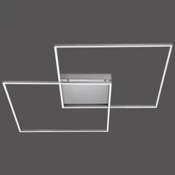 Paul Neuhaus Q-Serie Plafonnier Paul Neuhaus Q-Inigo LED Acier inoxydable, 2 lumières, Télécommandes