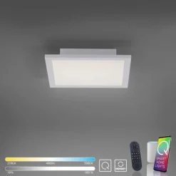 Paul Neuhaus Q-Serie Plafonnier Paul Neuhaus Q-Flag LED Blanc, 1 lumière, Télécommandes