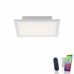 Paul Neuhaus Q-Serie Plafonnier Paul Neuhaus Q-Flag LED Blanc, 1 lumière, Télécommandes