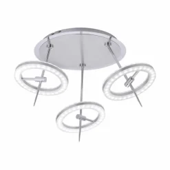 Paul Neuhaus Q-Serie Plafonnier Paul Neuhaus Q-AMY LED Acier inoxydable, 6 lumières, Télécommandes