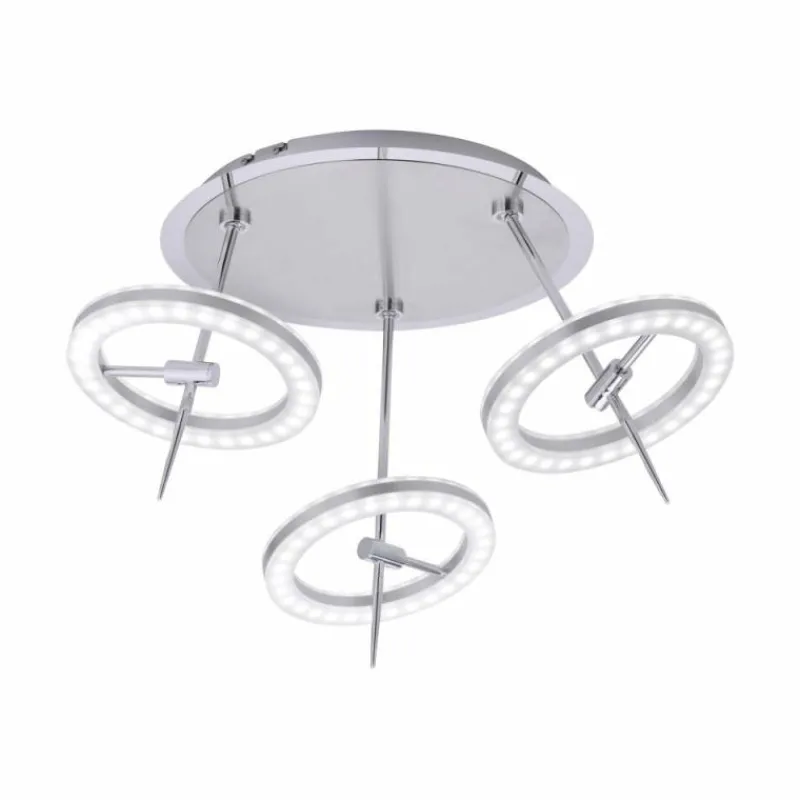 Paul Neuhaus Q-Serie Plafonnier Paul Neuhaus Q-AMY LED Acier inoxydable, 6 lumières, Télécommandes