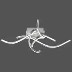 Paul Neuhaus Q-Serie Plafonnier Paul Neuhaus Q-MALINA LED Nickel mat, 4 lumières, Télécommandes