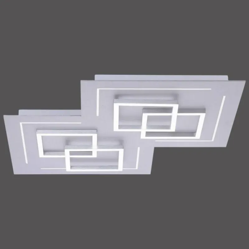 Paul Neuhaus Q-Serie Plafonnier Paul Neuhaus Q-LINEA LED Nickel mat, 8 lumières, Télécommandes