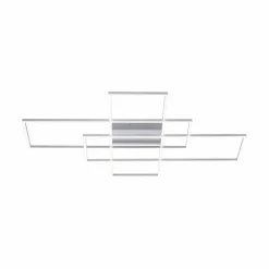 Paul Neuhaus Q-Serie Plafonnier Paul Neuhaus Q-INIGO LED Nickel mat, 3 lumières, Télécommandes