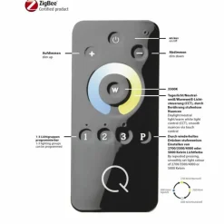 Paul Neuhaus Q-Serie Plafonnier Paul Neuhaus Q-INIGO LED Nickel mat, 3 lumières, Télécommandes