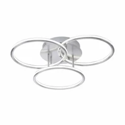 Paul Neuhaus Q-Serie Plafonnier Paul Neuhaus Q-NEVIO LED Nickel mat, 3 lumières, Télécommandes