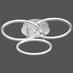 Paul Neuhaus Q-Serie Plafonnier Paul Neuhaus Q-NEVIO LED Nickel mat, 3 lumières, Télécommandes