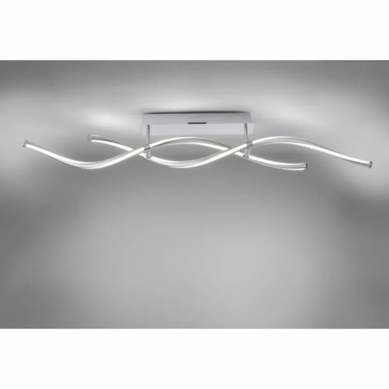 Paul Neuhaus Q-Serie Plafonnier Paul Neuhaus Q-MALINA LED Acier inoxydable, 2 lumières, Télécommandes