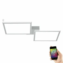 Paul Neuhaus Q-Serie Plafonnier Paul Neuhaus Q-ROSA LED Blanc, 2 lumières, Télécommandes
