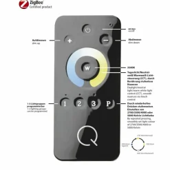 Paul Neuhaus Q-Serie Plafonnier Paul Neuhaus Q-ROSA LED Blanc, 2 lumières, Télécommandes