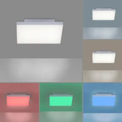 Paul Neuhaus Q-Serie Plafonnier Paul Neuhaus Q-FLAG LED Blanc, 1 lumière, Télécommandes, Changeur de couleurs