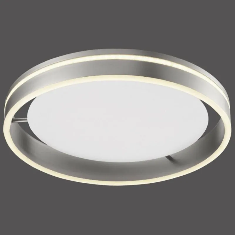 Paul Neuhaus Q-Serie Plafonnier Paul Neuhaus Q-VITO LED Acier inoxydable, 1 lumière, Télécommandes