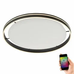 Paul Neuhaus Q-Serie Plafonnier Paul Neuhaus Q-VITO LED Anthracite, 1 lumière, Télécommandes