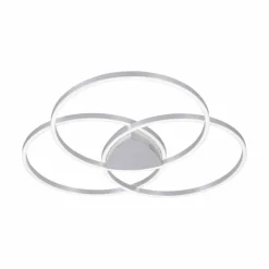 Paul Neuhaus Q-Serie Plafonnier Paul Neuhaus Q-KATE LED Argenté, 3 lumières, Télécommandes