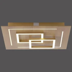 Paul Neuhaus Q-Serie Plafonnier Paul Neuhaus Q-LINEA LED Bois clair, 4 lumières, Télécommandes