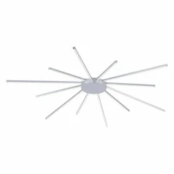 Paul Neuhaus Q-Serie Plafonnier Paul Neuhaus Q-SUNSHINE LED Aluminium, 12 lumières, Télécommandes