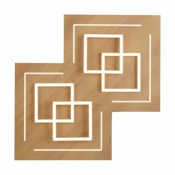 Paul Neuhaus Q-Serie Plafonnier Paul Neuhaus Q-LINEA LED Bois clair, 8 lumières, Télécommandes