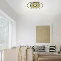 Paul Neuhaus Q-Serie Plafonnier Paul Neuhaus Q-AMIRA LED Noir, 1 lumière, Télécommandes