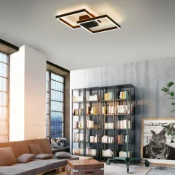 Paul Neuhaus Q-Serie Plafonnier Paul Neuhaus Q-MARKO LED Noir, 1 lumière, Télécommandes, Changeur de couleurs