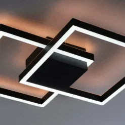 Paul Neuhaus Q-Serie Plafonnier Paul Neuhaus Q-MARKO LED Noir, 1 lumière, Télécommandes, Changeur de couleurs