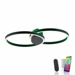 Paul Neuhaus Q-Serie Plafonnier Paul Neuhaus Q-MARKO LED Noir, 1 lumière, Télécommandes, Changeur de couleurs