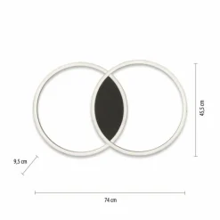 Paul Neuhaus Q-Serie Plafonnier Paul Neuhaus Q-MARKO LED Noir, 1 lumière, Télécommandes, Changeur de couleurs