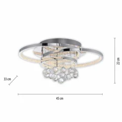 Luminaires Paul Neuhaus Plafonnier Paul Neuhaus ROTAZO LED Argenté, 1 lumière