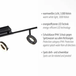 Luminaires Paul Neuhaus Plafonnier Paul Neuhaus SILEDA Anthracite, 3 lumières* Spots Et Projecteurs