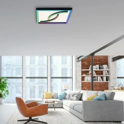 Luminaires Paul Neuhaus Plafonnier Paul Neuhaus SERPENT LED Noir, 1 lumière, Télécommandes, Changeur de couleurs* Éclairage Led