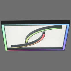 Luminaires Paul Neuhaus Plafonnier Paul Neuhaus SERPENT LED Noir, 1 lumière, Télécommandes, Changeur de couleurs* Éclairage Led