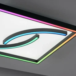 Luminaires Paul Neuhaus Plafonnier Paul Neuhaus SERPENT LED Noir, 1 lumière, Télécommandes, Changeur de couleurs* Éclairage Led