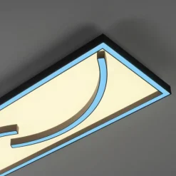 Luminaires Paul Neuhaus Plafonnier Paul Neuhaus SERPENT LED Noir, 1 lumière, Télécommandes, Changeur de couleurs* Éclairage Led