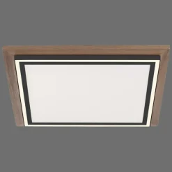 Lampes En Bois-Luminaires Paul Neuhaus Plafonnier Paul-Neuhaus PALMA LED Écru, Noir, 2 lumières, Télécommandes