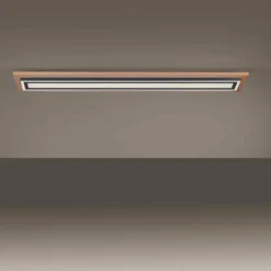 Lampes En Bois-Luminaires Paul Neuhaus Plafonnier Paul-Neuhaus PALMA LED Écru, Noir, 2 lumières, Télécommandes