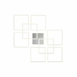 Paul Neuhaus Q-Serie Plafonnier Paul-Neuhaus Q-INIGO LED Acier brossé, 7 lumières, Télécommandes