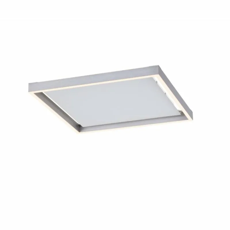 Paul Neuhaus Q-Serie Plafonnier Paul-Neuhaus Q-KAAN LED Acier brossé, 2 lumières, Télécommandes