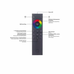 Paul Neuhaus Q-Serie Plafonnier Paul-Neuhaus Q-VITO LED Laiton, 1 lumière, Télécommandes