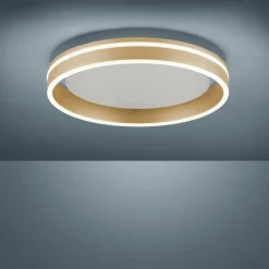 Paul Neuhaus Q-Serie Plafonnier Paul-Neuhaus Q-VITO LED Laiton, 1 lumière, Télécommandes