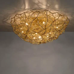 Lampes Dorées-Luminaires Paul Neuhaus Plafonnier Paul-Neuhaus SAREA Or, 10 lumières